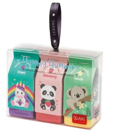 LEGAMI 3er Set Radiergummis mit Duft - Yummy Yummy