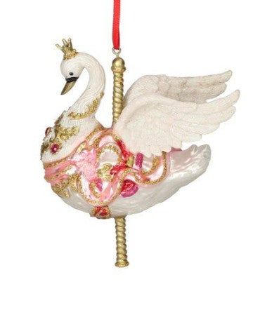 WEIHNACHTSKUGEL Karussell Schwan