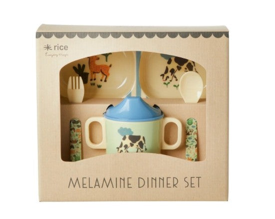 RICE Kinder Geschirr Set BAUERNHOF