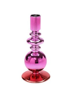 GIFTCOMPANY, Kerzenhalter SHANGHAI Pink, verspiegelt