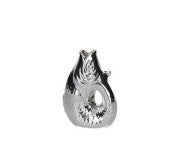 GIFTCOMPANY, Karaffe Fisch Vase Monsieur Carafon, Größe XS, Farbe Silber