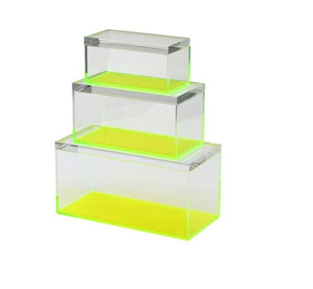 GIFTCOMPANY Tokio Box 3er Set Acryl, Farbe Neon Grün