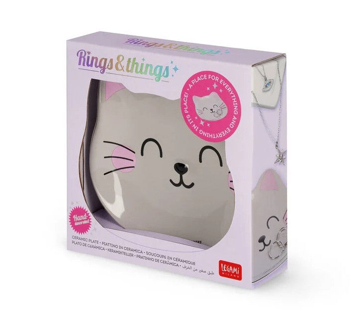 LEGAMI Keramikteller/Ringteller Katze