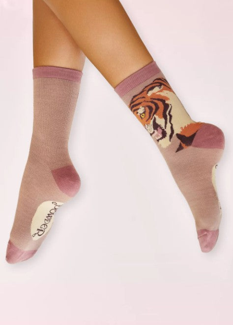 POWDER Socken Tiger Rosa