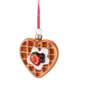 WEIHNACHTSKUGEL Waffel in Herzform