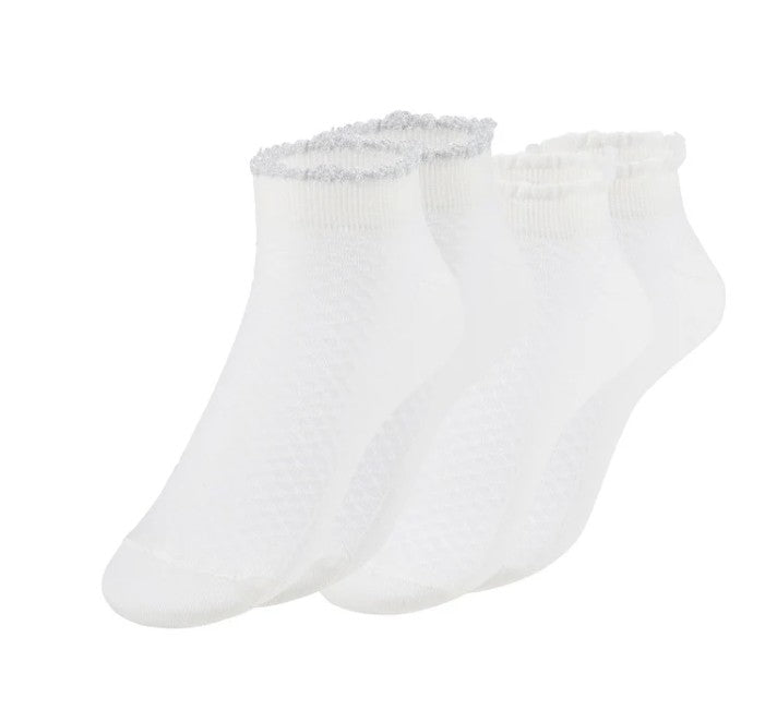 OOLEY Socken Elegant Sneaker Weiß
