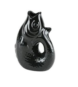 GIFTCOMPANY, Karaffe Fisch Vase Monsieur Carafon, Größe XS, Farbe Schwarz