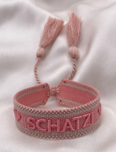 STOFFARMBAND Armband SCHATZI, Farbe Rosa