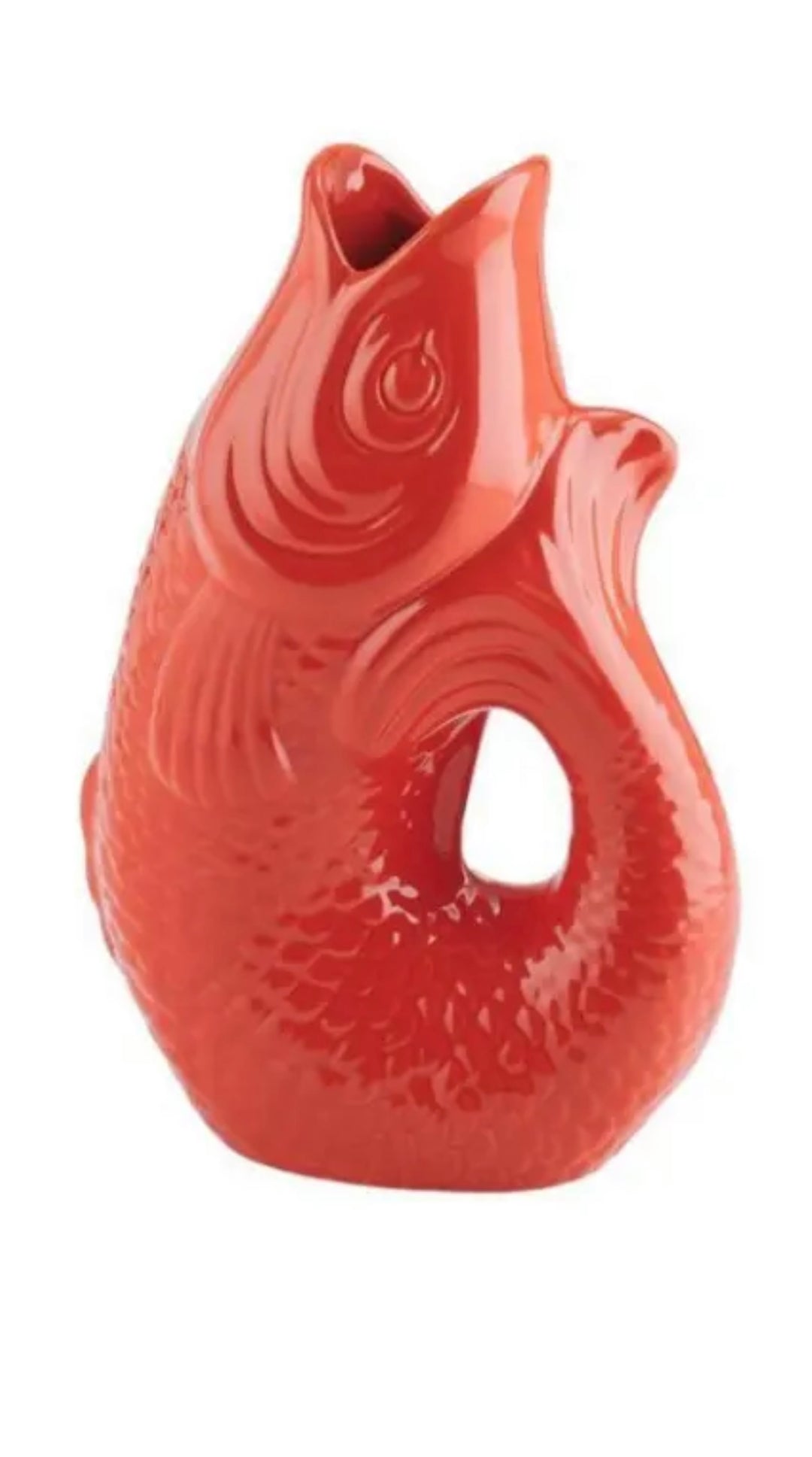 GIFTCOMPANY, Karaffe Fisch Vase Monsieur Carafon, Größe L, Farbe Rot
