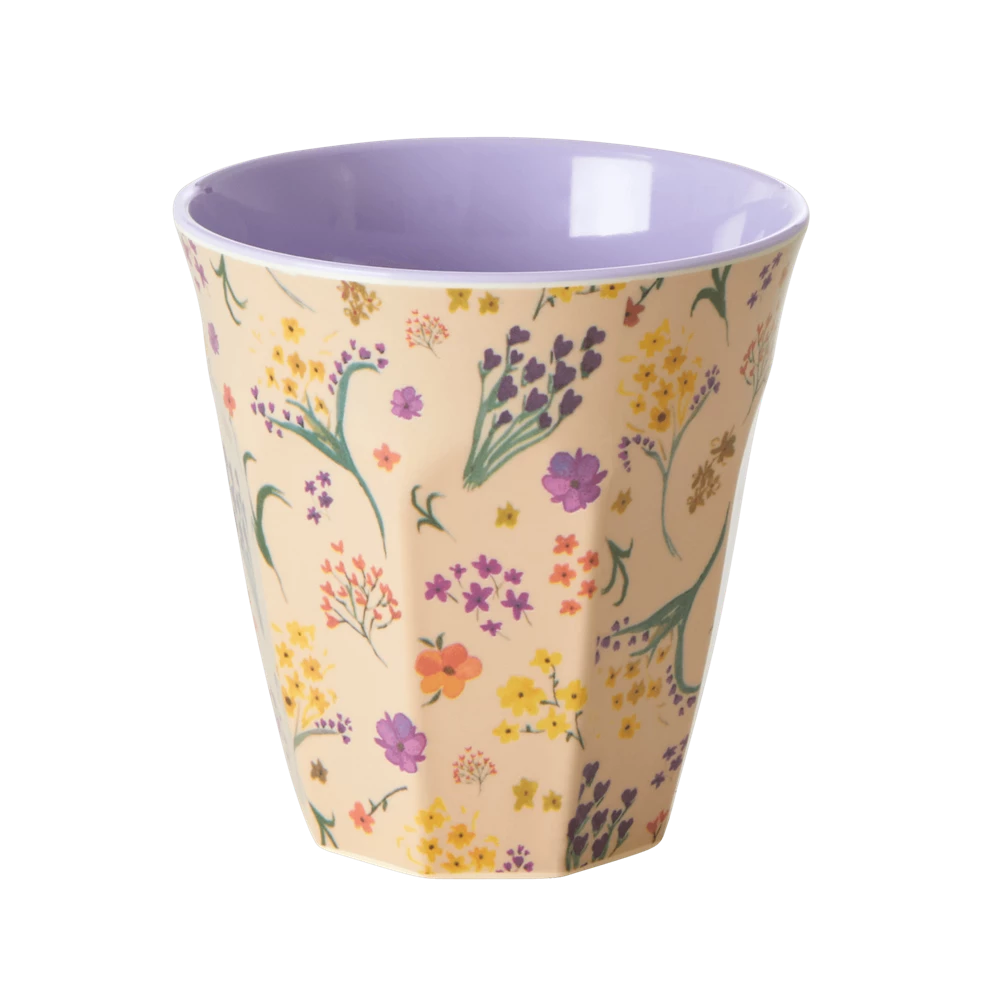 RICE Becher Melamin, Größe Medium, Farbe Multi Wild Flower