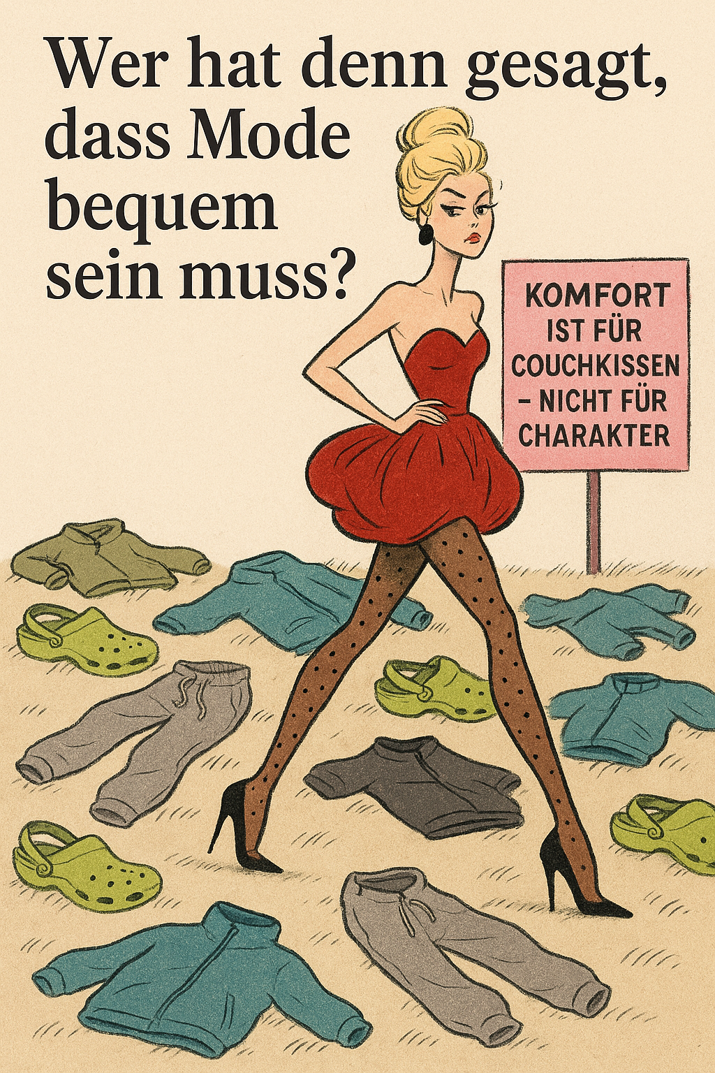 Wer hat gesagt, dass Mode bequem sein muss?