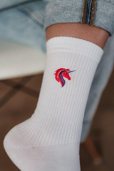 MDMD x KARINS SCHWESTER Socken Einhorn STAY UNIQUE