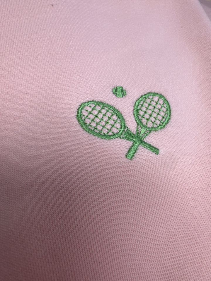 SMITH & SOUL T-Shirt, mit kleiner Stickerei, Tennisschläger, Farbe Powder Rosé