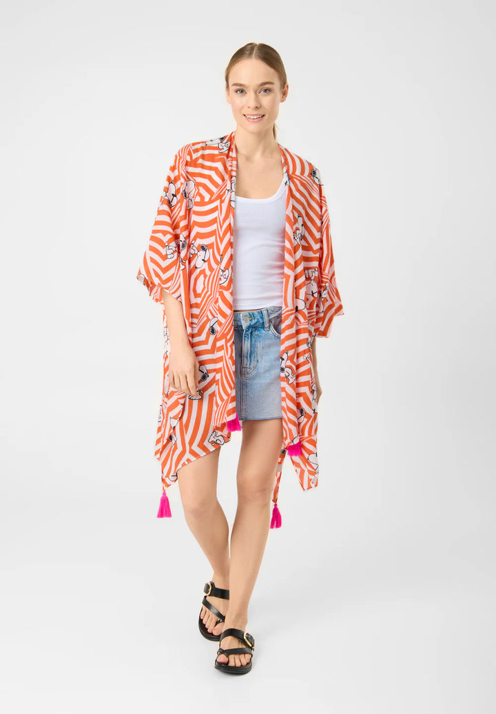 CODELLO Poncho Kimono Peanuts™ SNOOPY Farbe Rot/Orange