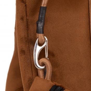 MOO ILO Tasche Shopper Neopren im Samtoptik, Farbe Braun