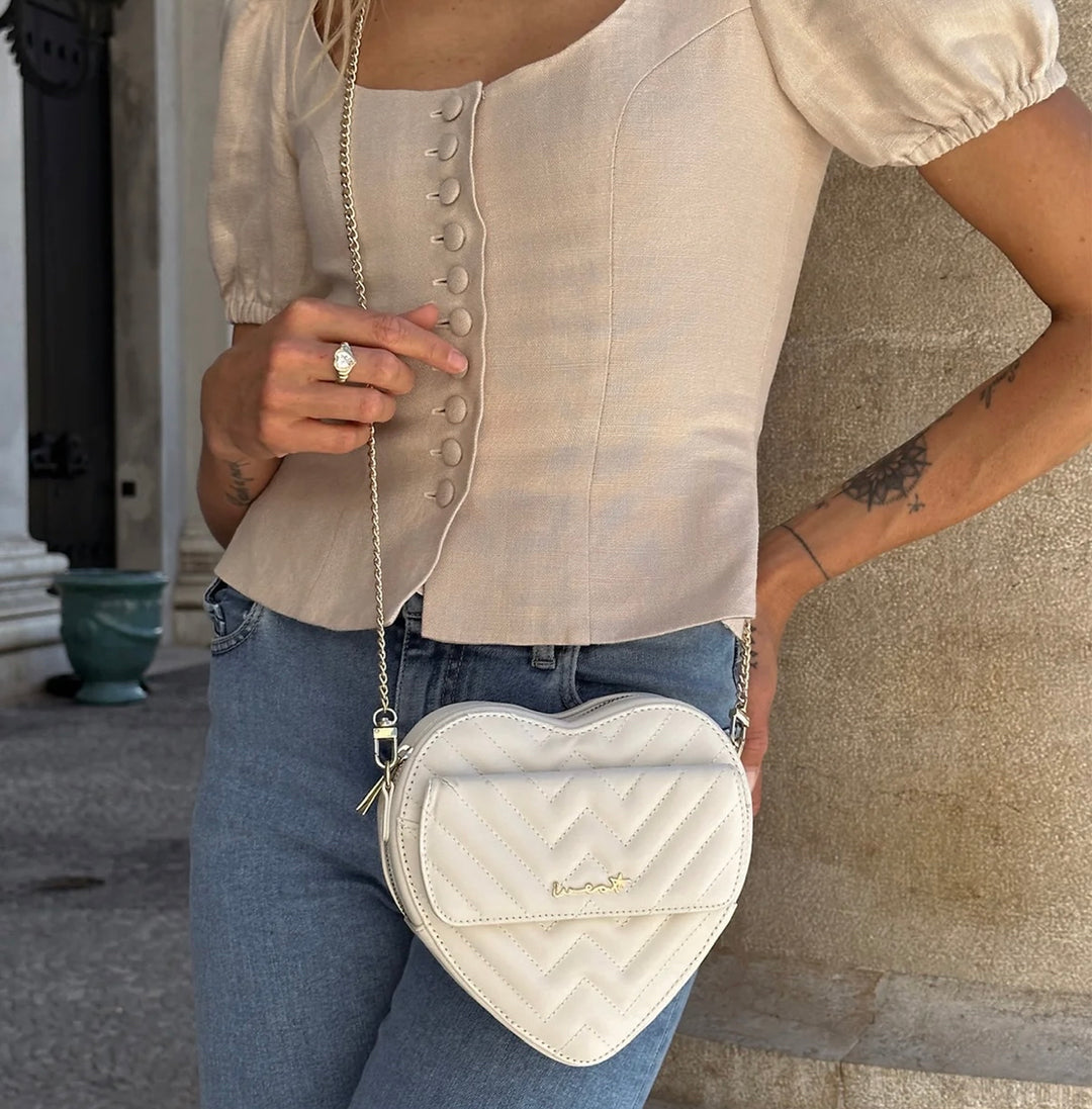weat Tasche BIG HEART IVORY GOLD