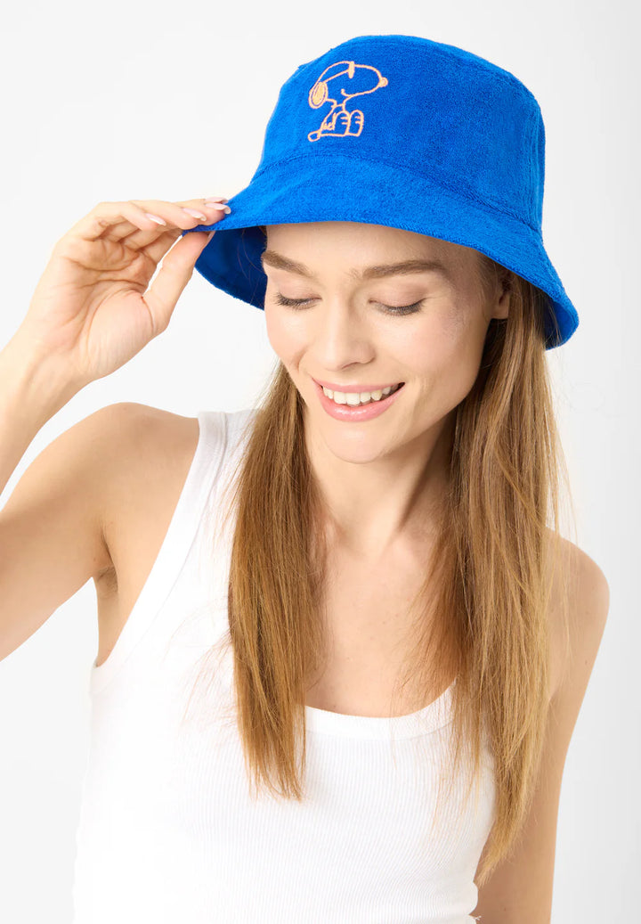 CODELLO Frottee Hut Bucket Hat Peanuts™ Snoopy Farbe Blau