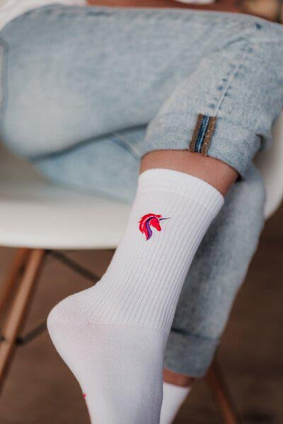 MDMD x KARINS SCHWESTER Socken Einhorn STAY UNIQUE