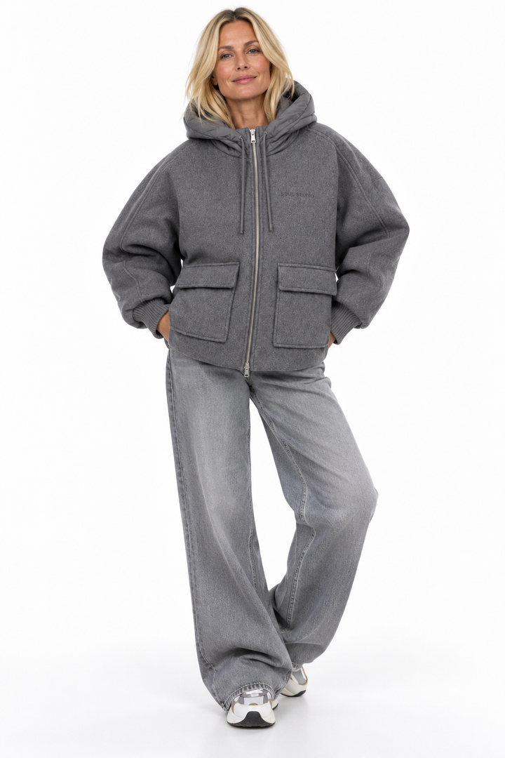SMITH & SOUL Kapuzenjacke, Farbe Grau