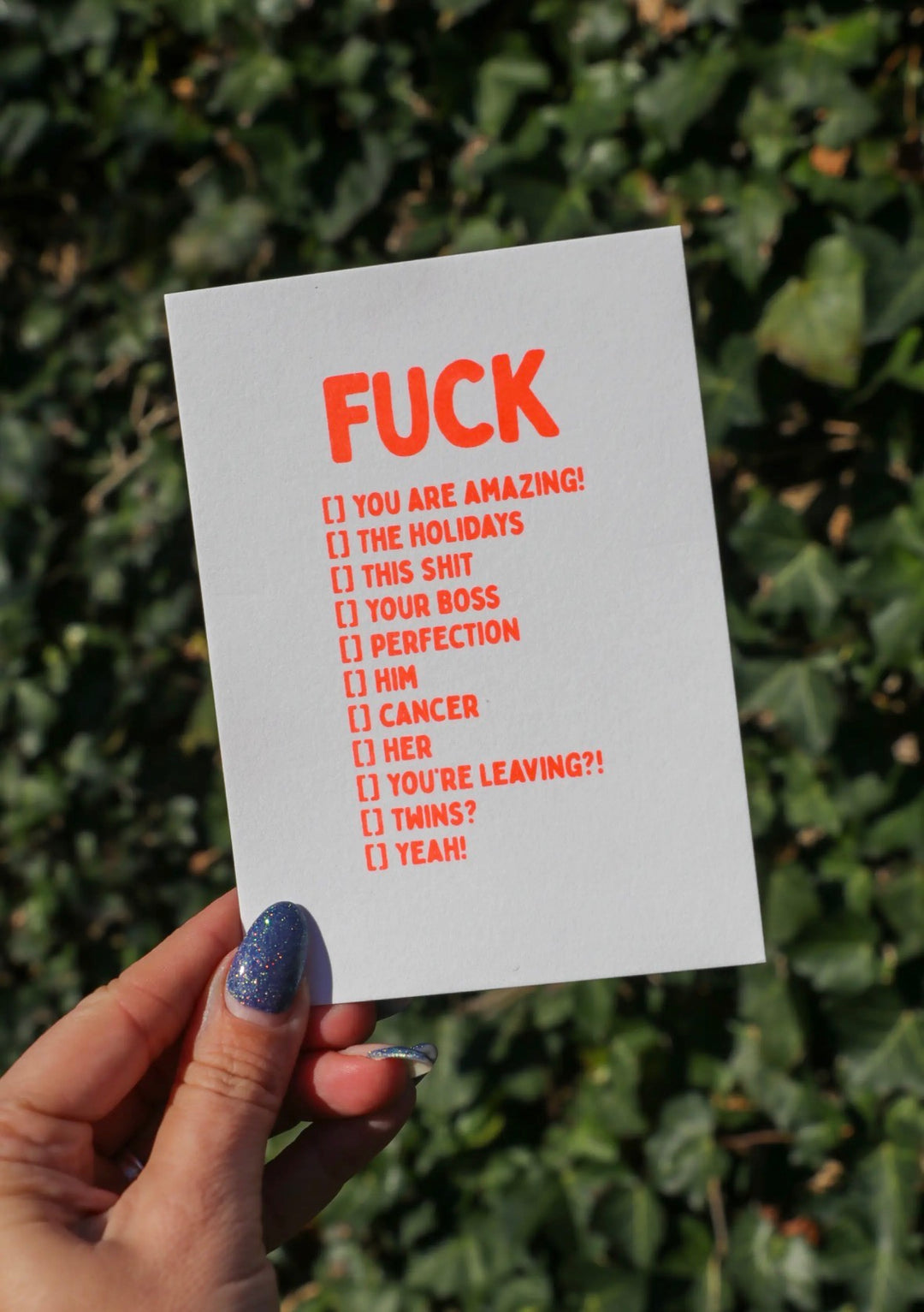 POSTKARTE Fuck