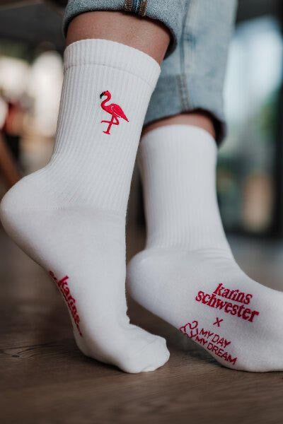 MDMD x KARINS SCHWESTER Socken Flamingo TEAM GOOD VIBES
