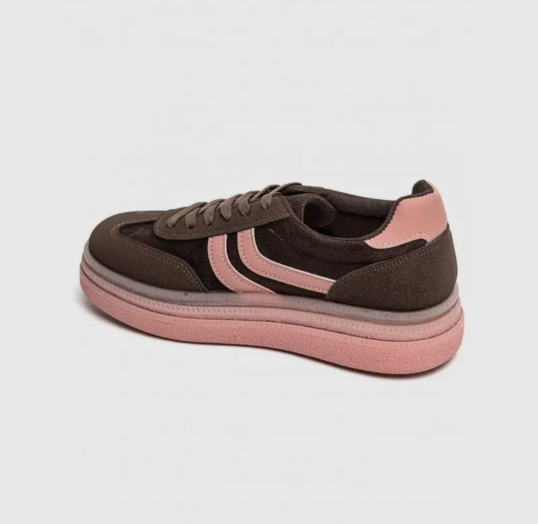 KARINSSCHWESTER SNEAKER Capitola Coast, Braun/Rosa