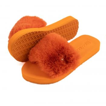 MOO ILO Schuhe Flipis Flausch Edition, Farbe Orange