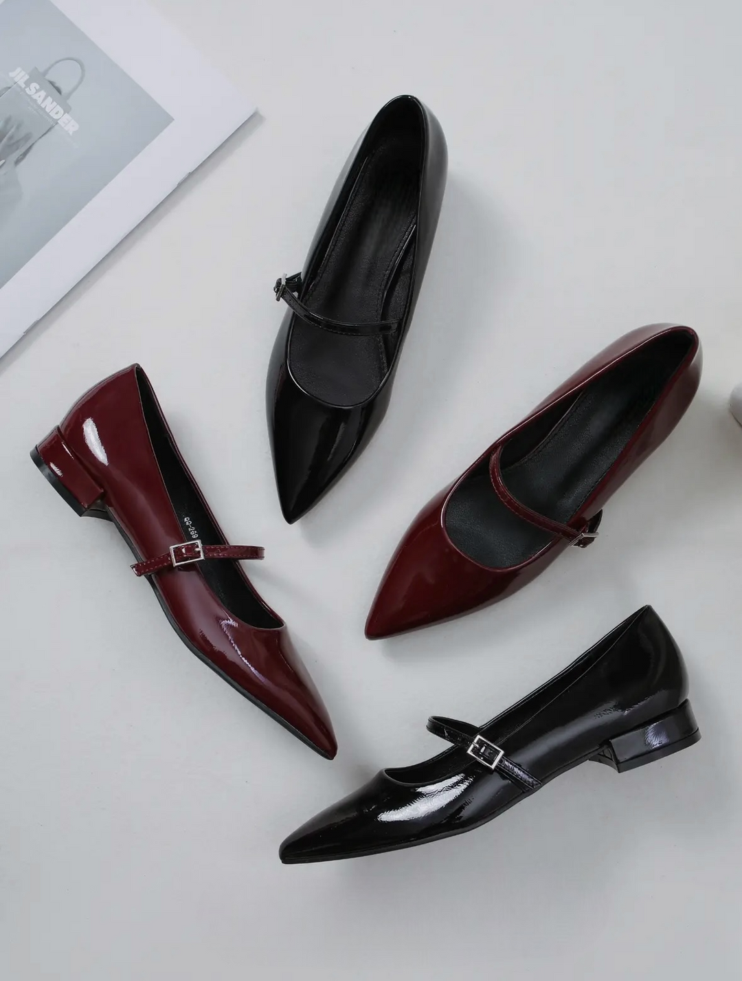 KARINSSCHWESTER Schuh Mary-Jane Amour Rouge, Farbe Bordeaux