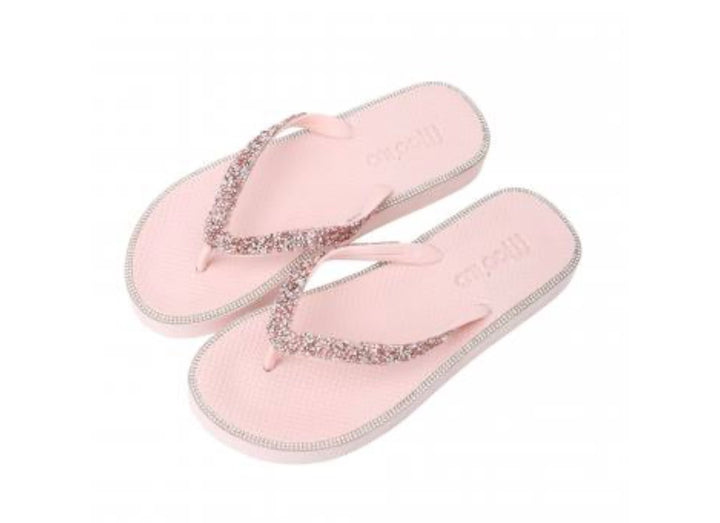 MOO'ILO Schuhe Flipis, Glitzerstreifen, ROSÉ