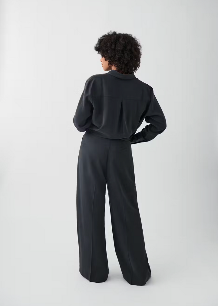 GINA TRICOT weite Hose Offblack
