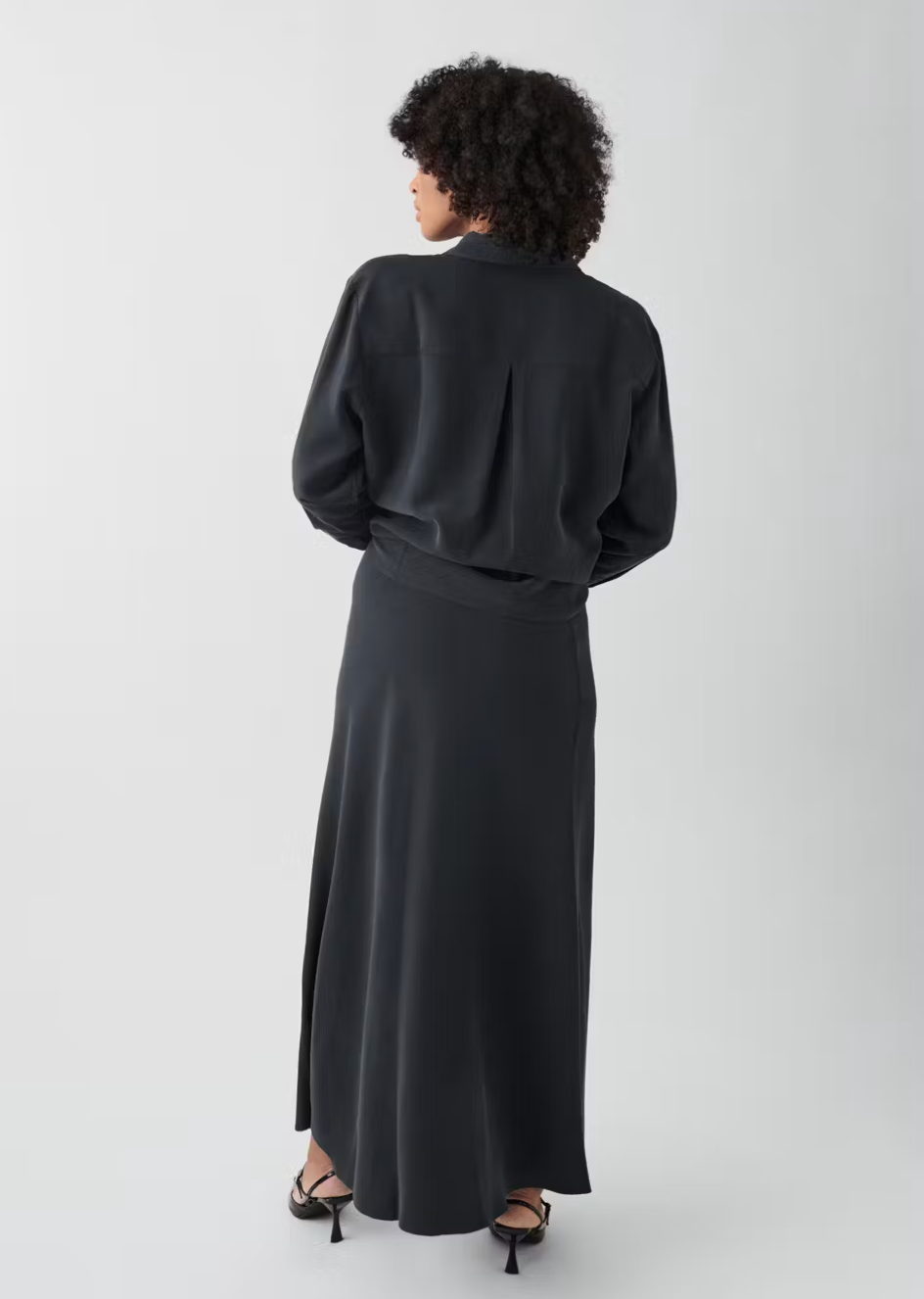 GINA TRICOT langer Rock OFFBLACK