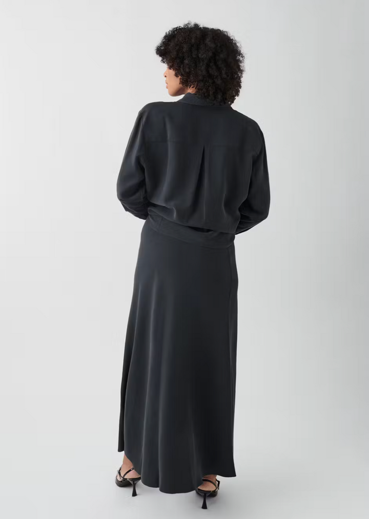 GINA TRICOT langer Rock OFFBLACK