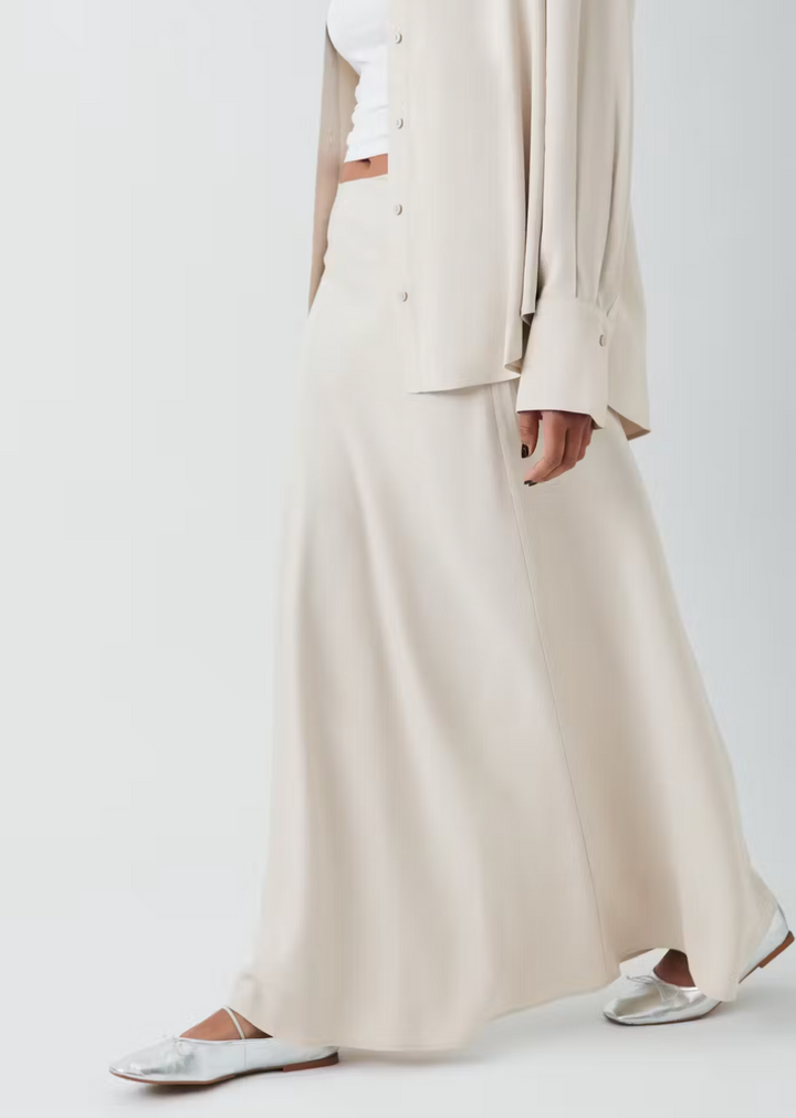 GINA TRICOT langer Rock BEIGE