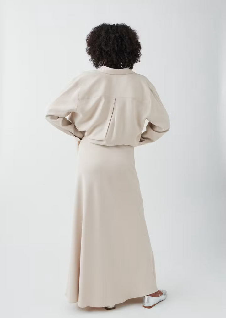 GINA TRICOT langer Rock BEIGE
