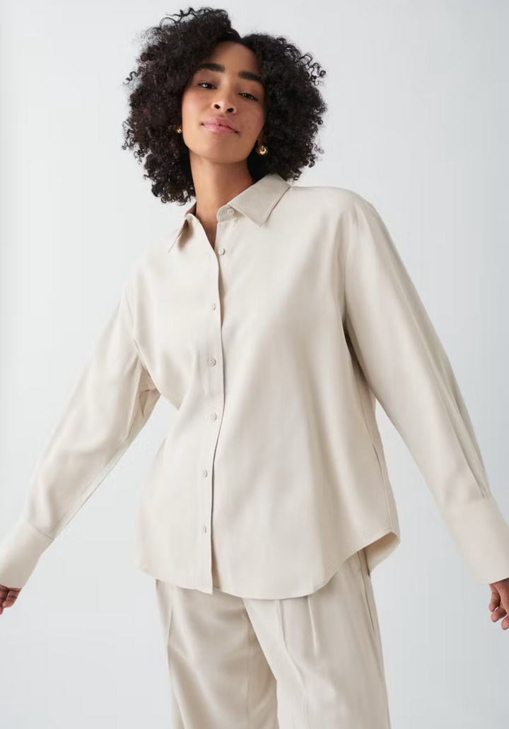 GINA TRICOT lockere Bluse BEIGE