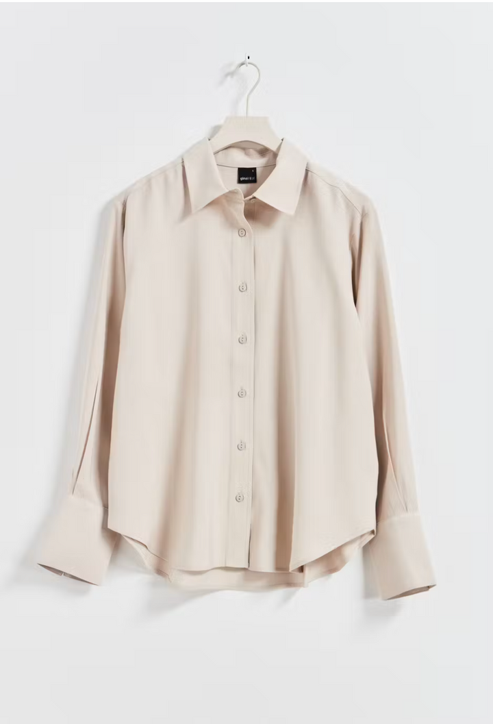 GINA TRICOT lockere Bluse BEIGE