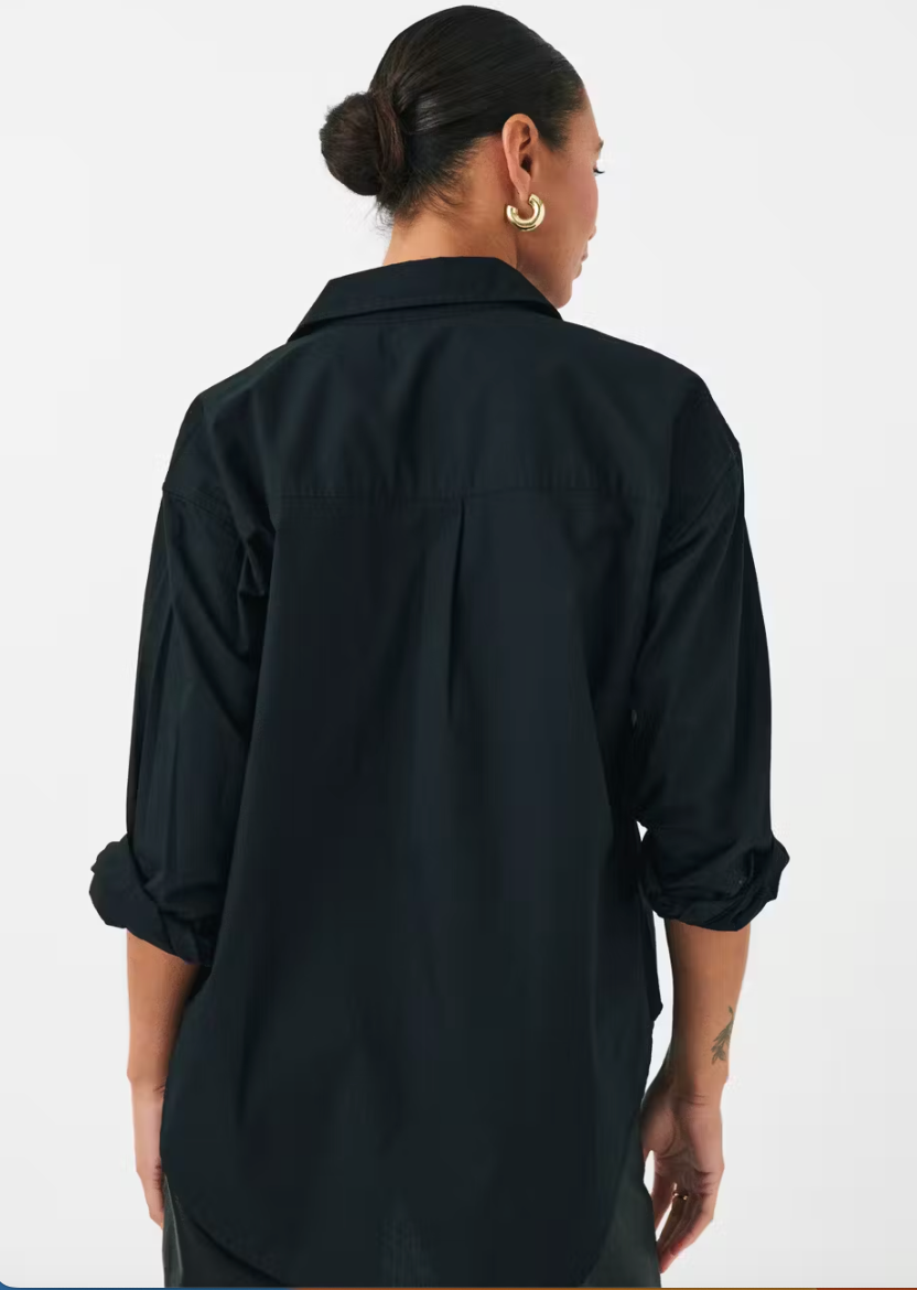 GINA TRICOT Poplin Shirt Schwarz