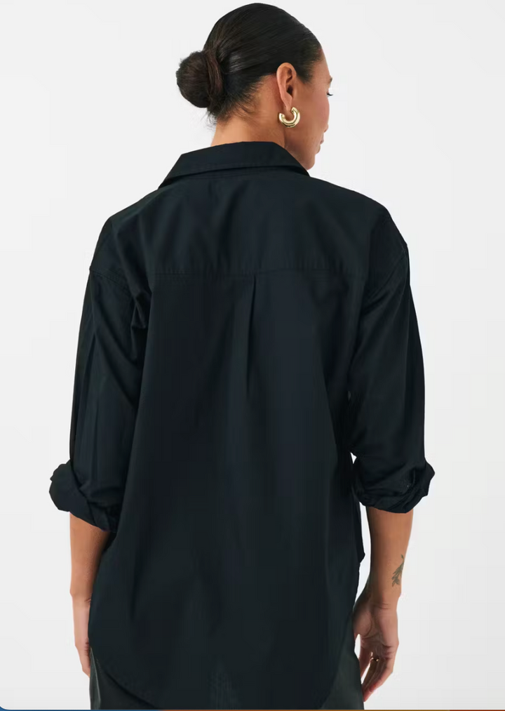 GINA TRICOT Poplin Shirt Schwarz