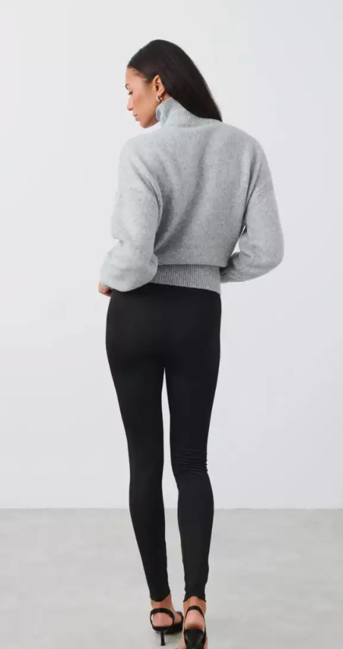 GINA TRICOT Glänzende Leggings Schwarz