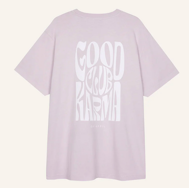 OH APRIL Good Karma Club T-Shirt FLIEDER