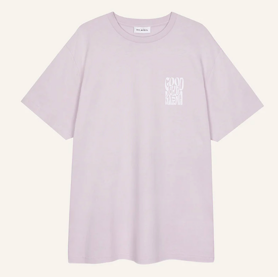 OH APRIL Good Karma Club T-Shirt FLIEDER