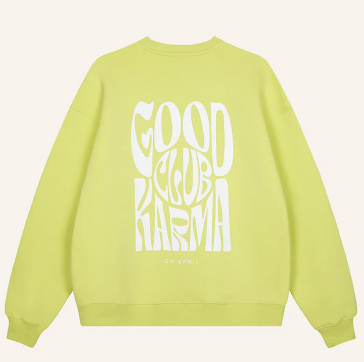 OH APRIL Good Karma Club Sweatshirt LIMETTE