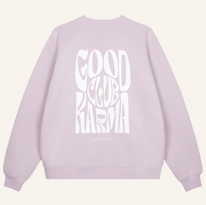 OH APRIL Good Karma Club Sweatshirt FLIEDER