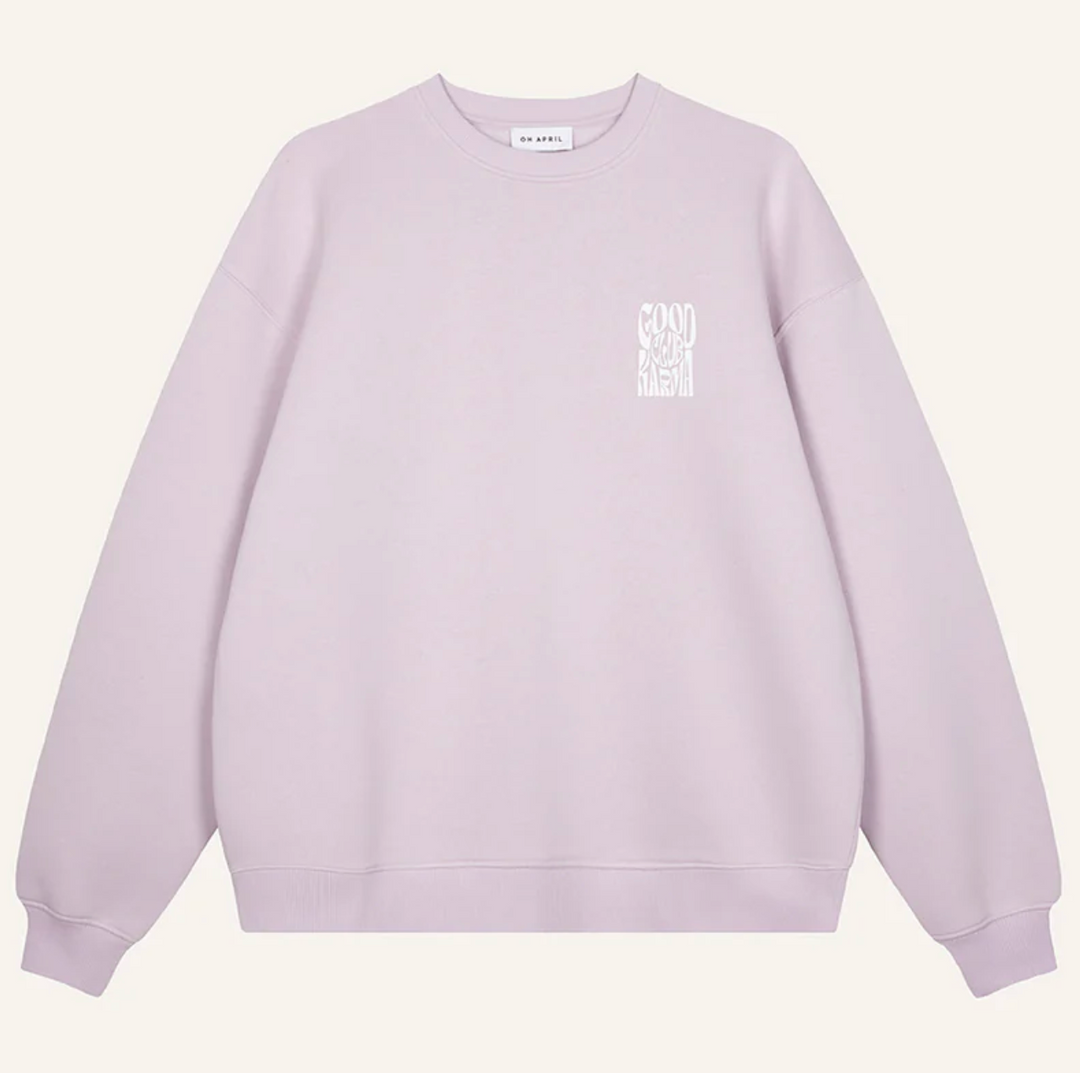 OH APRIL Good Karma Club Sweatshirt FLIEDER