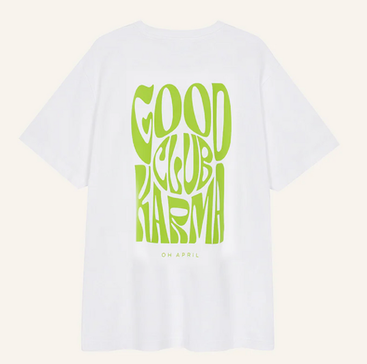 OH APRIL Good Karma Club T-Shirt LIMETTE