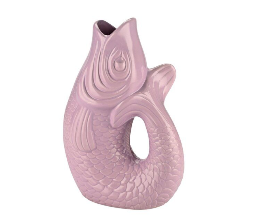 GIFTCOMPANY, Karaffe Fisch Vase Monsieur Carafon, Größe L, Farbe Lavendel