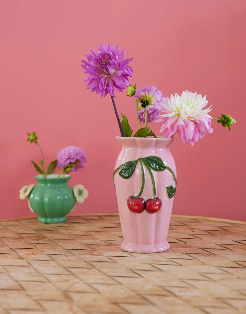 RICE Vase Kirschen Rosa/Rot