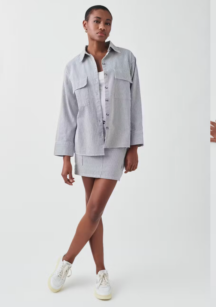 GINA TRICOT Oversized Bluse mit Streifen