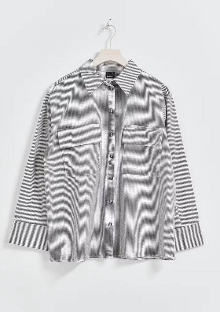 GINA TRICOT Oversized Bluse mit Streifen