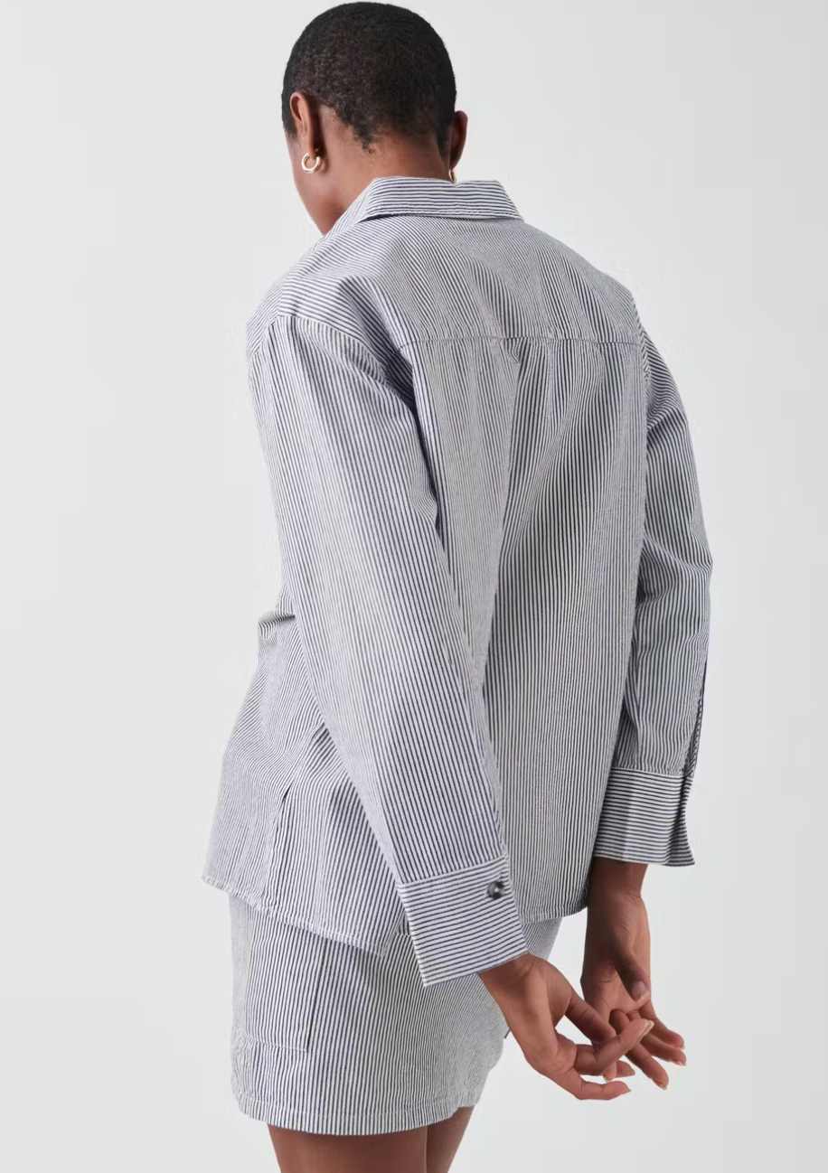 GINA TRICOT Oversized Bluse mit Streifen
